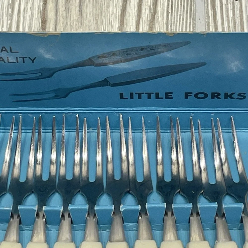 VTG Set Of 2 Little Fork Set 12 Stainless Steel Relish & Hors D'oeuvre Japan 4